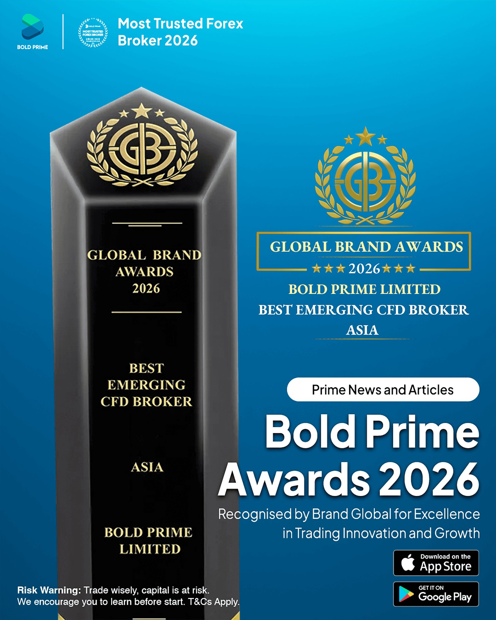 Bold Prime award recognition cover for Brand Global Awards 2026